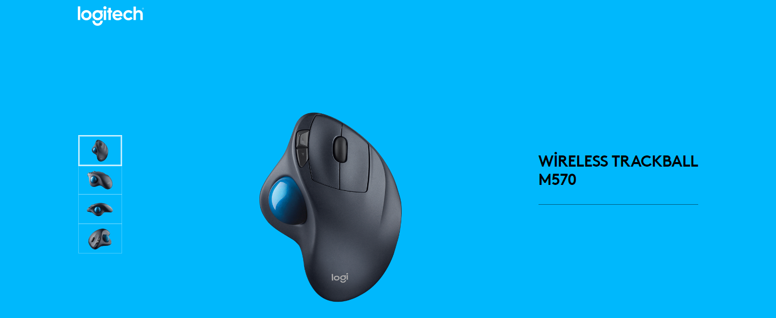 Logitech M570 Kablosuz Trackball Wireless Mouse 910-001882